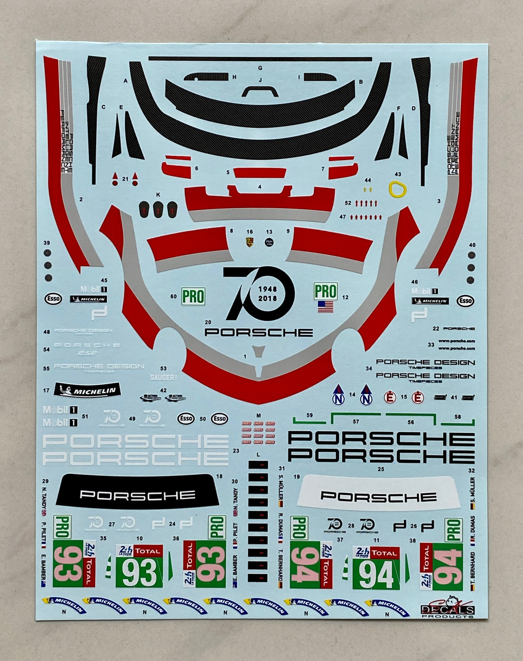 Porsche 911 RSR Le Mans 2018 für NUNU 1/24