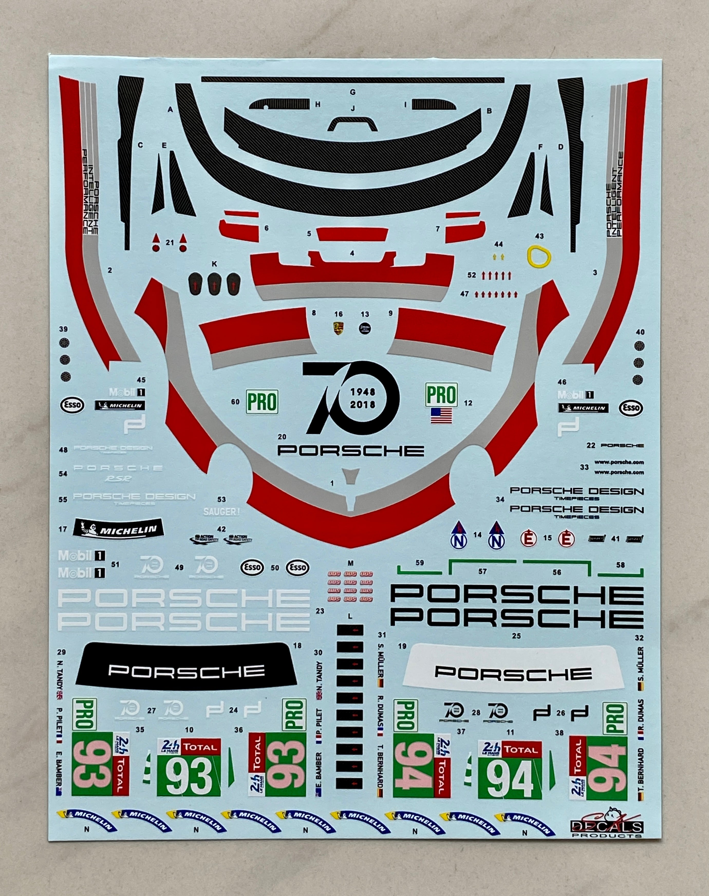 Porsche 911 RSR Le Mans 2018 für NUNU 1/24