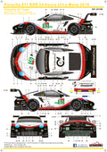 Porsche 911 RSR Le Mans 2018 für NUNU 1/24