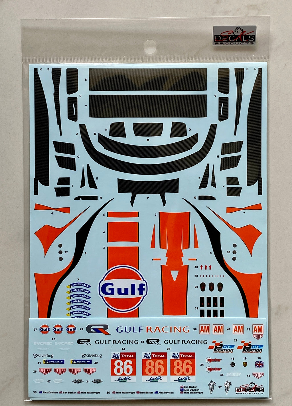 Porsche 911 RSR Gulf Racing für NUNU 1/24