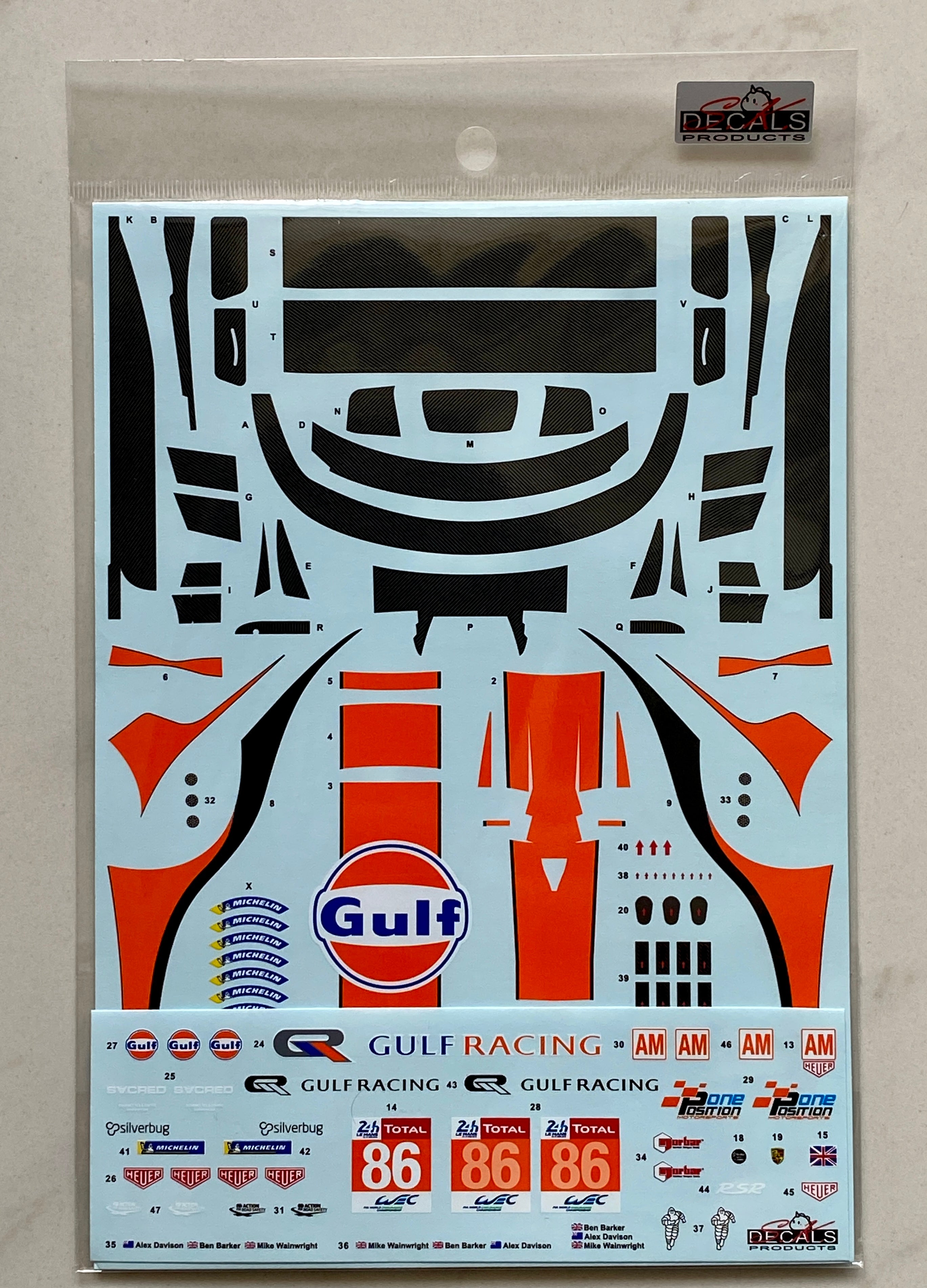Porsche 911 RSR Gulf Racing für NUNU 1/24