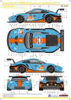 Porsche 911 RSR Gulf Racing für NUNU 1/24