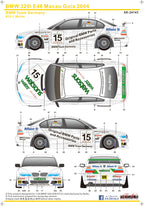 BMW 320i E46 FIA WTCC Race of Deutschland #43 #16 2in1 Decal