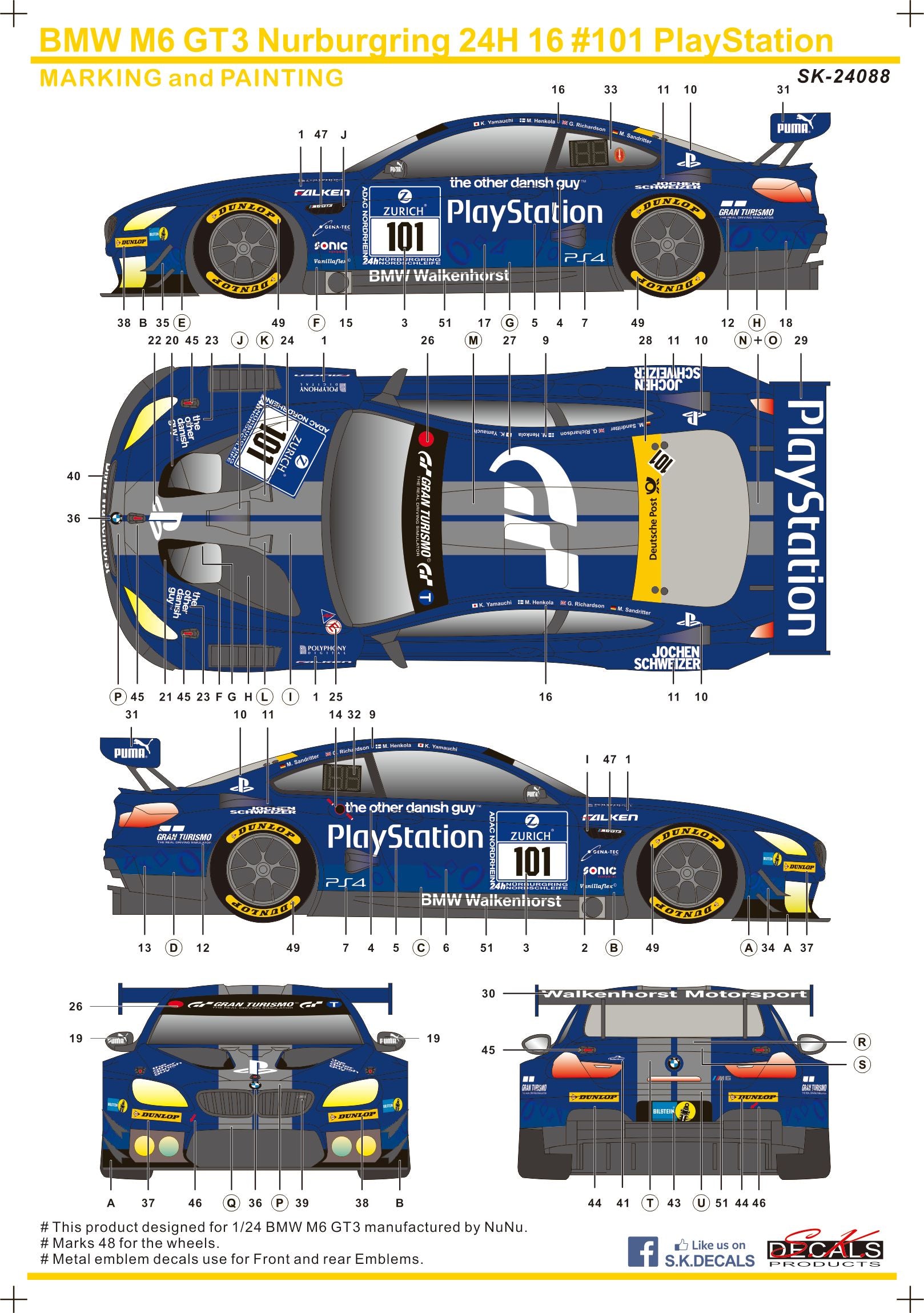 M6 GT3 N24 16 Nürburgring Playstation