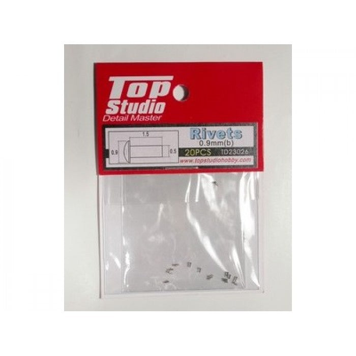 0.9mm Rivets (b) 20pcs