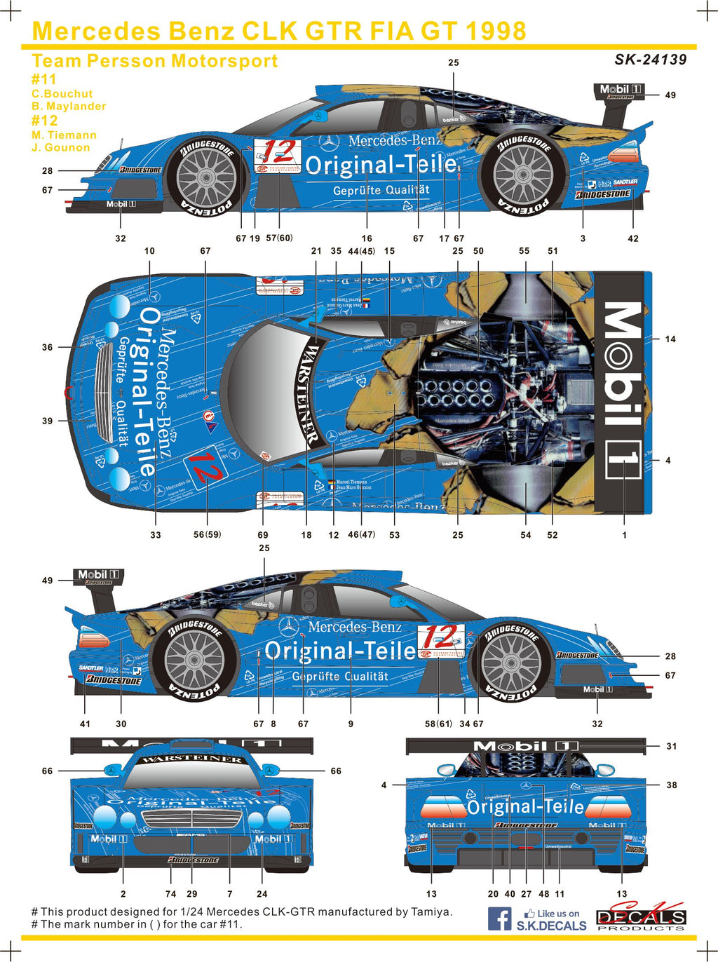 Mercedes Benz CLK GTR FIA GT 1998 Team Persson Motorsport