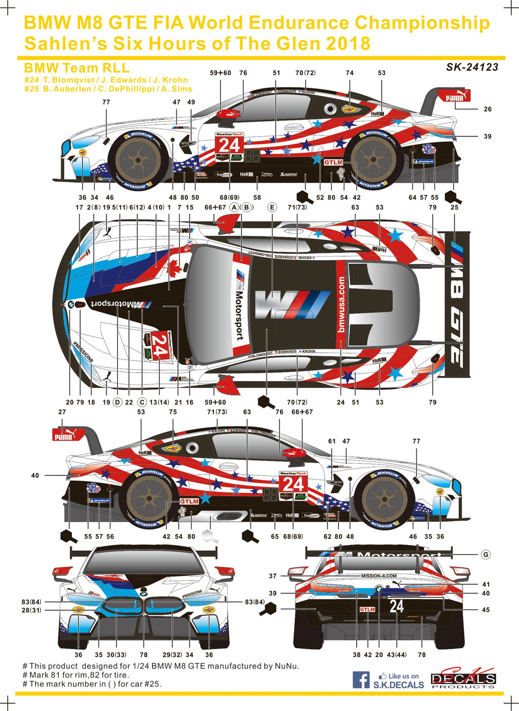 BMW M8 GTE WeatherTech SportsCar Championship Watkins Glen 2018