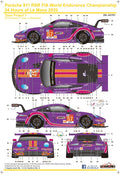 Porsche 911 RSR FIA World Endurance Championship 24 Hours Le Mans 2020 Decal 1/24