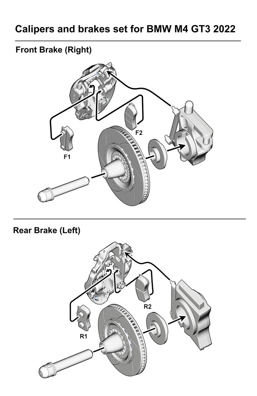 BMW M4 Brake set für NUNU 1:24
