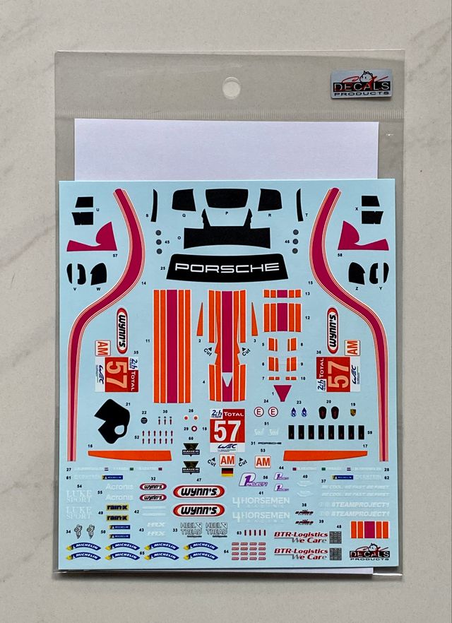 Porsche 911 RSR FIA World Endurance Championship 24 Hours Le Mans 2020 Decal 1/24